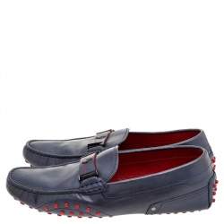 مملوكة مسبقًا Tod's for Ferrari Blue Leather Loafers Size 41