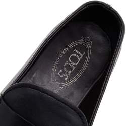 Tod's Black Leather Slip on Loafers Size 42.5