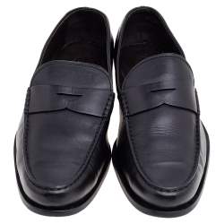 Tod's Black Leather Slip on Loafers Size 42.5