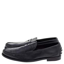 Tod's Black Leather Slip on Loafers Size 42.5