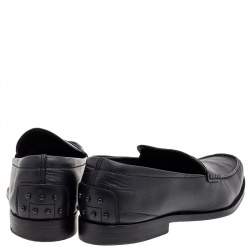 Tod's Black Leather Slip on Loafers Size 42.5