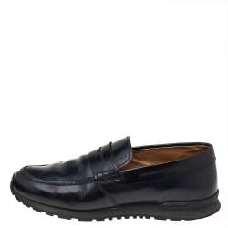 Tod's Black Leather Penny Loafers Size 42