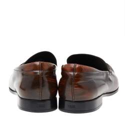 Tod's Dark Brown Leather Slip On Penny Loafers Size 43