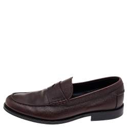 Tod's Brown Leather Slip on Loafers Size 43