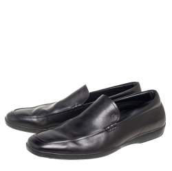 Tod's Black Leather Slip on Loafers Size 44.5