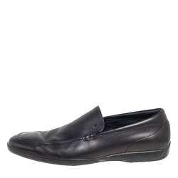 Tod's Black Leather Slip on Loafers Size 44.5