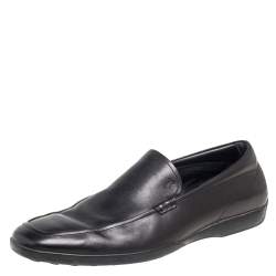 Tod's Black Leather Slip on Loafers Size 44.5