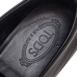 Tod's Black Leather Slip on Loafers Size 44.5