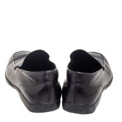 Tod's Black Leather Slip on Loafers Size 44.5
