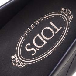 Pre Owned Tod's Dark Blue Leather Penny Loafers Size 44