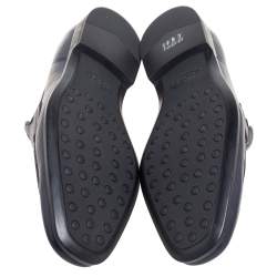 Pre Owned Tod's Dark Blue Leather Penny Loafers Size 44