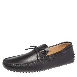 مملوكة مسبقًا Tod's Black Leather Slip on Loafers Size 45