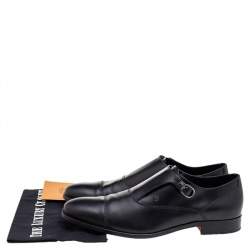 Tod's Black Leather Monk Strap Shoes Size 42.5 