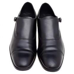 Tod's Black Leather Monk Strap Shoes Size 42.5 