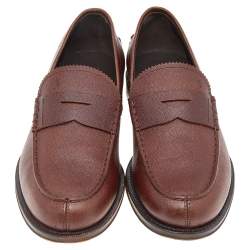 Tod's Brown Leather Slip on Loafers Size 41.5