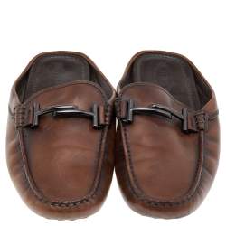 Tod's Brown Leather Slip On Mules Size 39.5