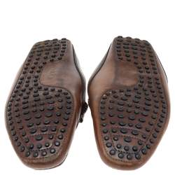 Tod's Brown Leather Slip On Mules Size 39.5