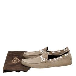 Pre Owned Tod's Grey Suede Driving Loafers Size 43