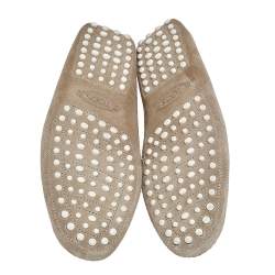 Pre Owned Tod's Grey Suede Driving Loafers Size 43