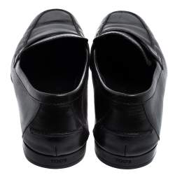 مملوكة مسبقًا حذاء لوفرز تودز بيني جلد أسود مقاس 41.5