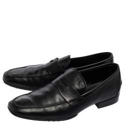 مملوكة مسبقًا حذاء لوفرز تودز بيني جلد أسود مقاس 41.5