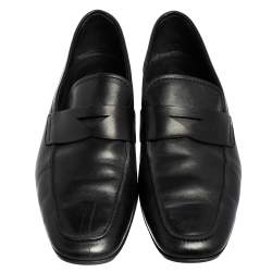 مملوكة مسبقًا حذاء لوفرز تودز بيني جلد أسود مقاس 41.5