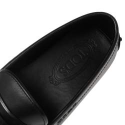 Tod's Black Leather Driving Slip On Loafers Size 40