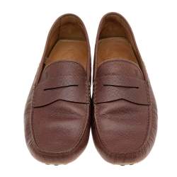 مملوكة مسبقًا Tod's Brown Leather Slip On Loafers Size 43