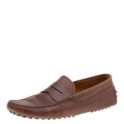 مملوكة مسبقًا Tod's Brown Leather Slip On Loafers Size 43