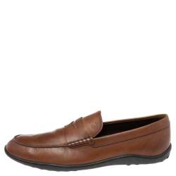 Tod's Brown Leather Penny Loafers Size 45.5