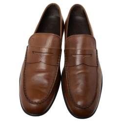 Tod's Brown Leather Penny Loafers Size 45.5