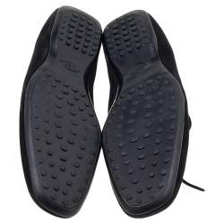 Pre Owned Tod's Black Suede Slip on Loafers Size 44.5