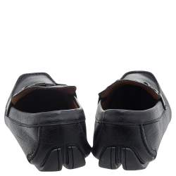 Salvatore Ferragamo Black Leather Slip On Loafers Size 41