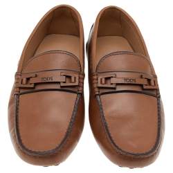 Tod's Brown Leather Slip on Loafers Size 39.5