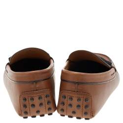 Tod's Brown Leather Slip on Loafers Size 39.5