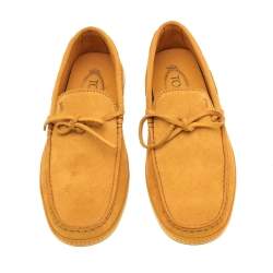 Pre Owned حذاء لوفرز تودز سويدي أصفر سليب أون مقاس 41