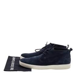 Tod's Navy Blue Suede Lace Up Desert Boots Size 43