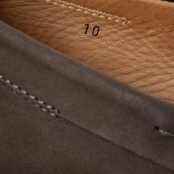 مملوكة مسبقًا حذاء لوفرز تودز بيني جلد نوبوك بني سليب أون مقاس 44.5