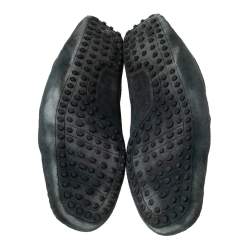 Tod's Black Suede Braided Bit Loafers Size 44.5