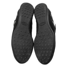 Tod's Black Suede Leather and Nylon Low-Top Sneakers Size 42 