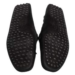 مملوكة مسبقًا Tod's Black Suede Bow Loafers Size 43