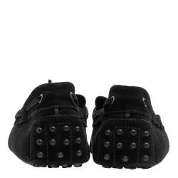 مملوكة مسبقًا Tod's Black Suede Bow Loafers Size 43