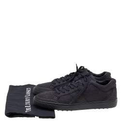 Pre Owned Tod's Midnight Blue Leather Low Top Sneakers Size 41.5