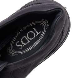 Pre Owned Tod's Midnight Blue Leather Low Top Sneakers Size 41.5