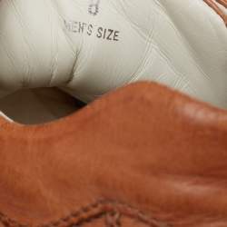 Pre Owned Tod's Brown Leather Low Top Sneakers Size 42