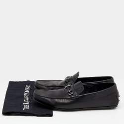 مملوكة مسبقًا حذاء لوفرز تودز جلد أسود سليب أون مقاس 44.5