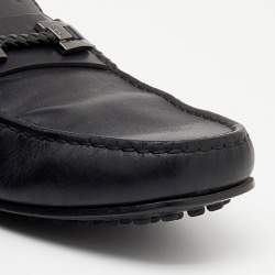 مملوكة مسبقًا حذاء لوفرز تودز جلد أسود سليب أون مقاس 44.5