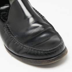 مملوكة مسبقًا Tod's Black Leather Slip On Loafers Size 42.5