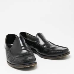 مملوكة مسبقًا Tod's Black Leather Slip On Loafers Size 42.5