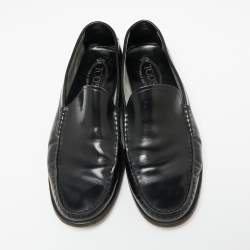 مملوكة مسبقًا Tod's Black Leather Slip On Loafers Size 42.5